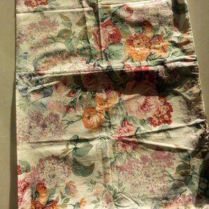 Vintage Ralph Lauren Home Floral Set: TWIN Flat Sheet and 2 Standard Pillowcases